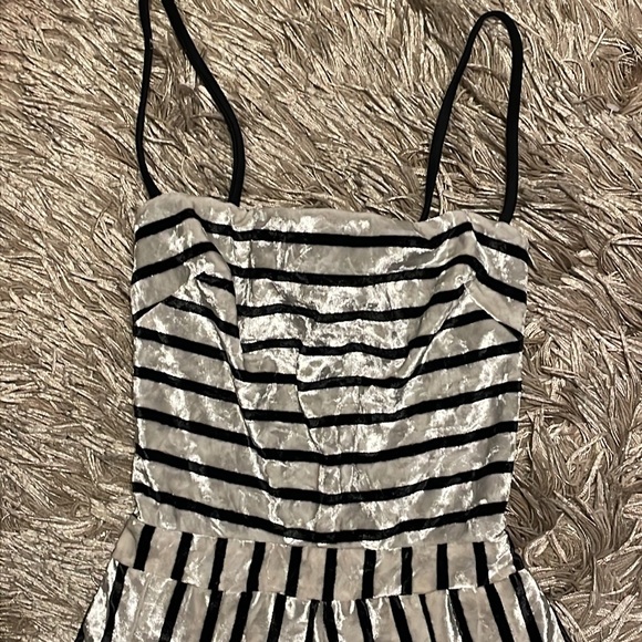 Lucy In The Sky Velour Spaghetti Strap Shorts Romper - Picture 2 of 8